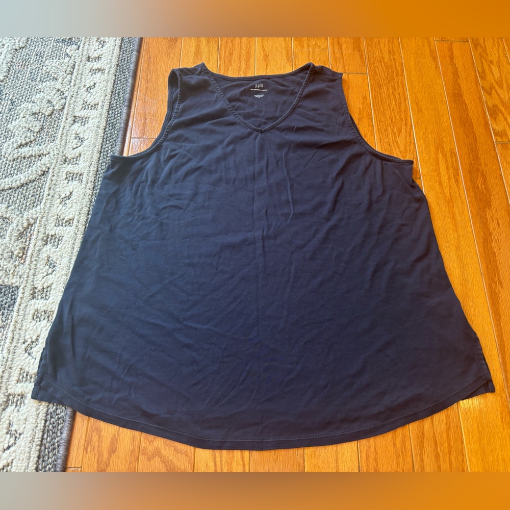 J Jill Sleeveless Pima V Neck Top Womens Size XL